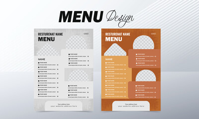 Restaurant cafe menu template design on chalkboard background vector illustration. Social media marketing web banner template design.
