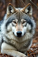 Obraz premium wolf photo, 8k, real, wild animal, angry, fine art