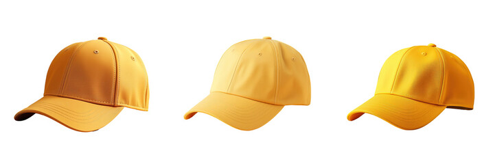 transparent background yellow cap alone
