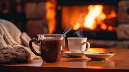 the serenity of the fireplace, a good vacation

