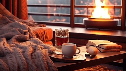 the serenity of the fireplace, a good vacation

