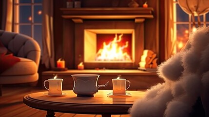 the serenity of the fireplace, a good vacation

