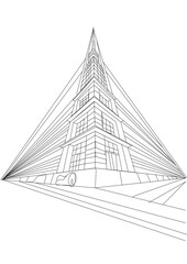 sketch of a building