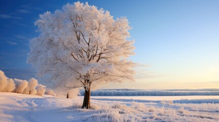 winter landscape with trees