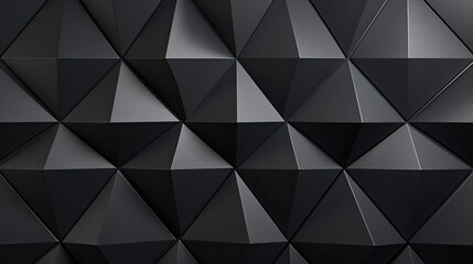 Wall with mosaic of black triangles