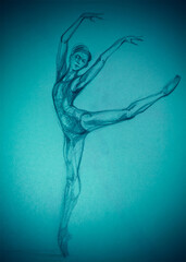 ballerina in rehearsal - 642204483
