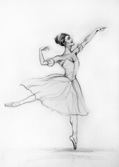 ballerina on pointe - 642204603