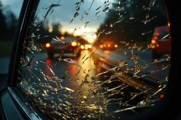Cracks in Time: Capturing the Aftermath of an Impact on the Windshield from Inside the Car