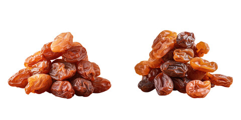 Obraz premium Raisins isolated on a transparent background closeup