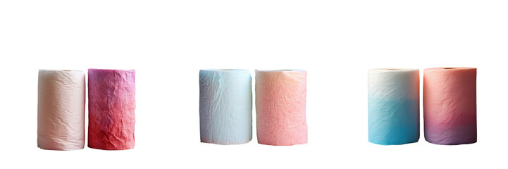 Defocused toilet paper rolls Absorbent tissue paper for kitchen oil apt transparent background - obrazy, fototapety, plakaty