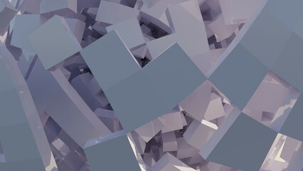 3d rendered of abstract building blocks