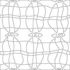 White background with black pattern. Texture with figures from lines.Line shape design.Abstract background for web page, textures, card, poster, fabric, textile. Monochrome graphic repeating design. 