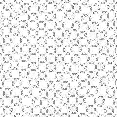 White background with black pattern. Texture with figures from lines.Line shape design.Abstract background for web page, textures, card, poster, fabric, textile. Monochrome graphic repeating design. 