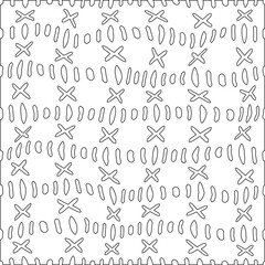 Fototapeta na wymiar White background with black pattern. Texture with figures from lines.Line shape design.Abstract background for web page, textures, card, poster, fabric, textile. Monochrome graphic repeating design. 