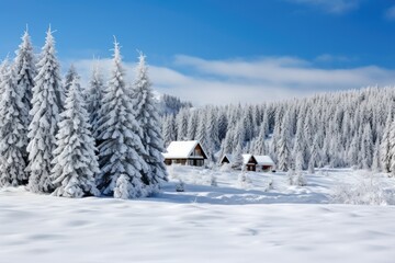 White snow-capped Christmas - stock concepts