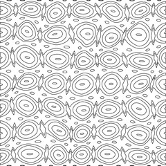 White background with black pattern. Texture with figures from lines.Line shape design.Abstract background for web page, textures, card, poster, fabric, textile. Monochrome graphic repeating design. 