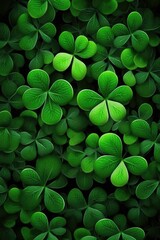 Dark Irish Charm: A Seamless Pattern of Tiny Shamrocks for St. Patrick's Day Celebrations and Beyond