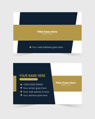 Modern and clean professional business card template
