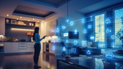 Woman control smart home system using augmented reality