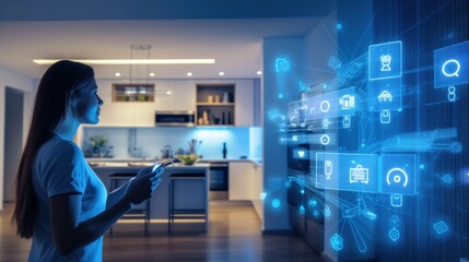 Woman control smart home system using augmented reality