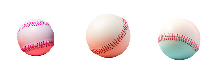 macro view of baseball transparent background
