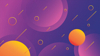 Purple Orange Spheres Fluid Geometric Background