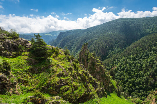 View of Caucasus mountains