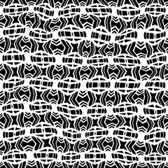 White background with black pattern.Repeat Pattern for fashion, textile design,  on wall paper, wrapping paper, fabrics and home decor. Seamless pattern in grunge style.