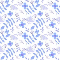 Floral summer seamless flower pattern for fabrics and linens and wrapping paper and kids clothes print and fashion