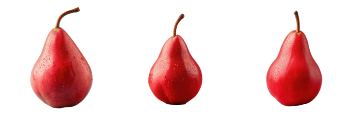 Red Bartlett pear on a transparent background