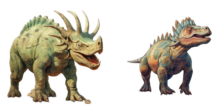 Pachyrhinosaurus a Cretaceous dinosaur isolated on transparent background