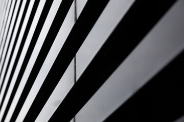 black and white striped building office