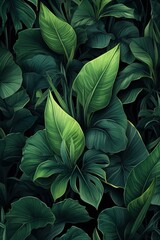 Jungle Oasis Delight Leaves Wallpaper to Enchant Bamboo Forest Beauty Tropical Leaves Design for Nature Lovers