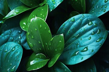 Fototapeta premium Canopy of Palms Exotic Tropical Leaves Wallpaper Ferny Paradise Found A Leaves Background for Nature Enthusiasts