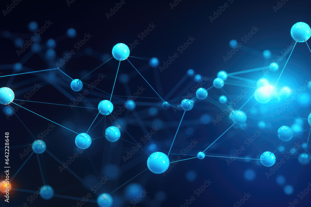 Poster group of balls that are interconnected, forming cluster. this versatile image can be used to represe