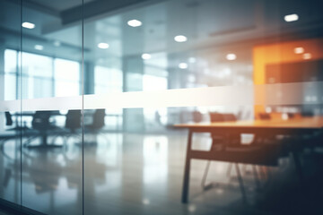 Professional conference room with spacious table and comfortable chairs. Ideal for meetings, presentations, and discussions. Suitable for business and corporate environments.