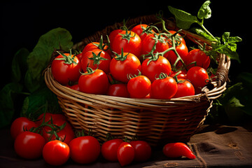 A basket full of tomatoes