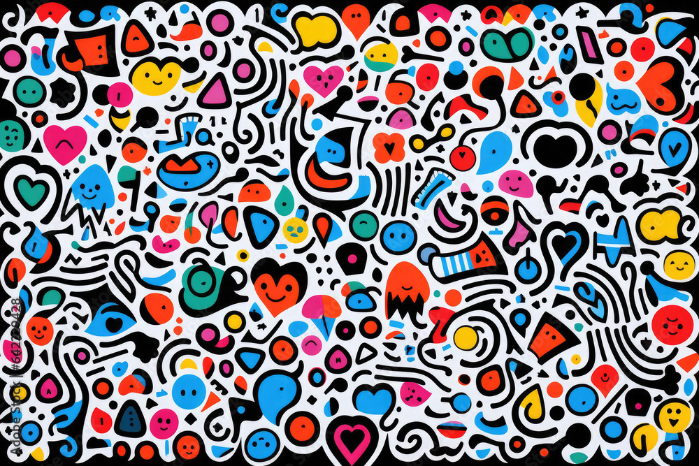 Fototapete stylish geometric shapes of various forms and bold, abstract motifs stand out against the background
