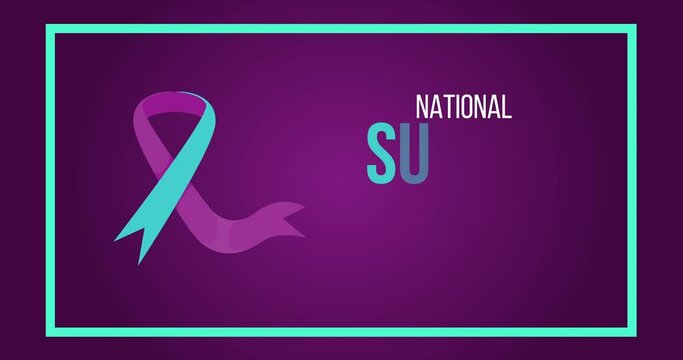 September is National Suicide Prevention Month awareness video, Theme of National suicide prevention month observed each year during September banner animation