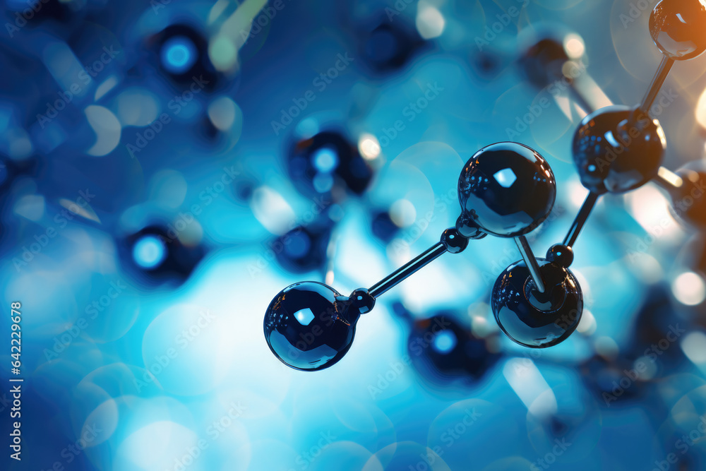 Poster an intricate representation of a molecular network composed of numerous interconnected cells and lin
