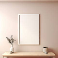 room with frame on wall