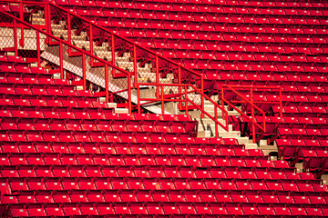 abstract sports stadium seating completely empty