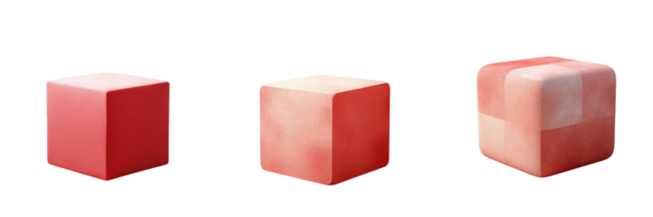 red cushioned storage box transparent background