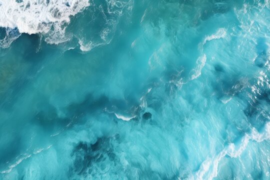 Sea surface aerial top view generative ai