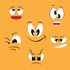 set of smileys