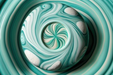 Pastel Teal Liquid Marble Layers Background: A Mesmerizing Resin Creation