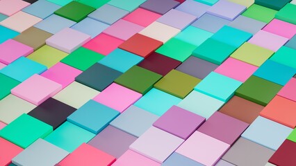 abstract colored rectangle shapes. 3d illustration background