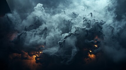Swirling smoke and fire. Generative AI. 