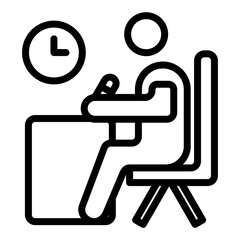 Written Exams Outline Icon