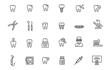 Dental icon set.